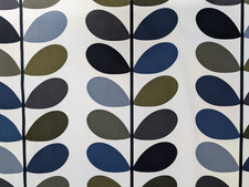 NEW Designer ORLA KIELY Multi Stem MOSS Cotton Fabric Curtains/Cushion/Blinds