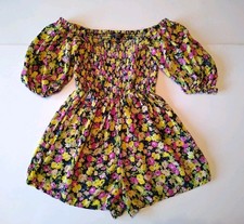 Lipsy London black/floral playsuit size 10. Pretty one piece playsuit