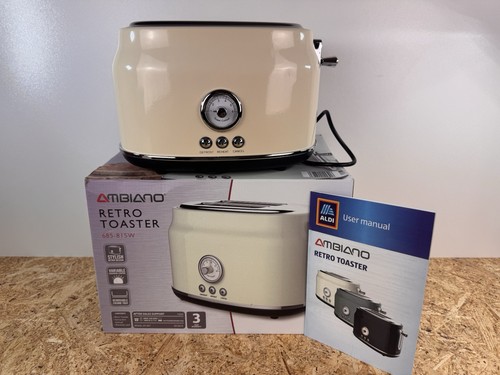Ambiano retro toaster cream - ambiano,