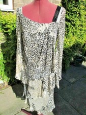 COTERIE-SPECIAL OCCASION DESIGNER SILK BLEND DEVORE LAYERED DRESS-WORN ONCE-12.