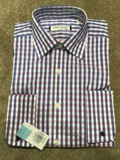 Laine Taylor blue/pink # cotton shirt,size 15, brand new, unworn, 1/2 PRICE!