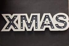 Home Reflections Wood XMAS Light-Up Sign White