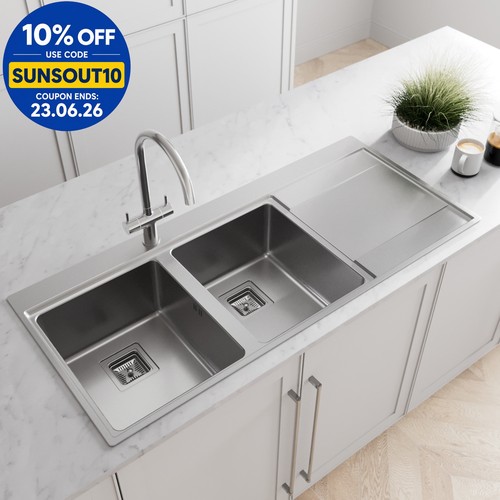 Kitchen sink double - kitchen, bowl