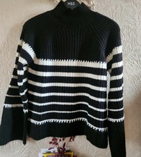 LIPSY BLACK CREAM STRIPE HIGH