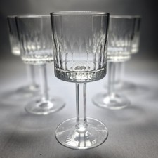 5 Antique Crystal Port Wine Sherrt Glasses Octime Stem 70ml Barware Art Deco