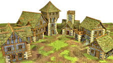 Medieval Fantasy 3D Printed Houses Set – 32mm/28mm Tabletop Terrain for Wargames