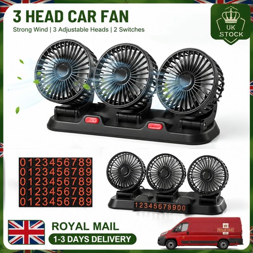 Triple head car cooling - triple, fan