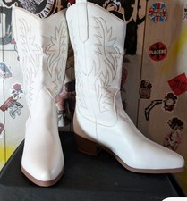 white Womens Cowboy Boots with