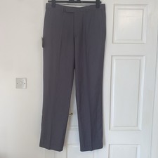 Mens Grey Pinstripe Trousers
