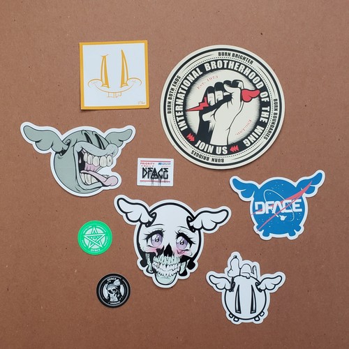 Dface screen printed stickers - dface,