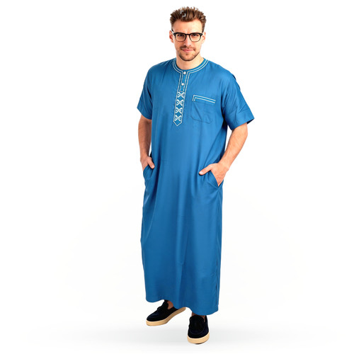 Short sleeve moroccan thobe - sleeve,