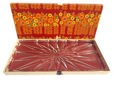 Vintage Walther Kristallglas stollen serving plate - cut glass rectangle in box