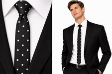 Twill Men's Skinny Tie Black