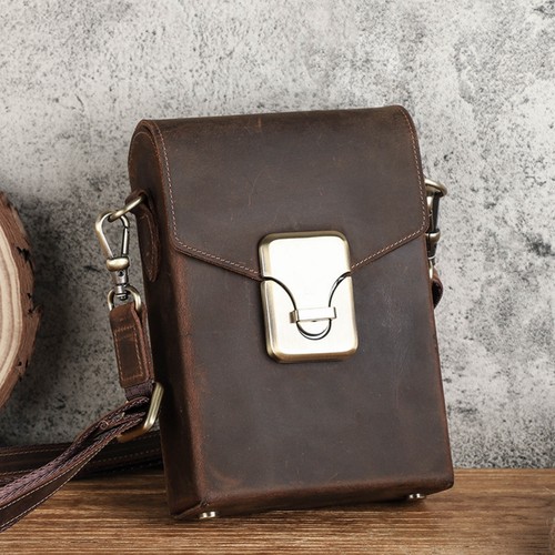 Vintage leather crossbody - leather,