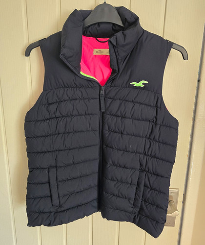 Hollister black quilted padded - hollister,