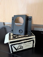 Vintage Designer Voila Egg Cup Set, Black Metal 4 Egg Cups. Made in England.