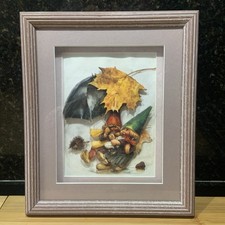 “Gnomes On A Windy Day”  Box 3D Paper Art Layered Framed Picture by Anton Pieck 