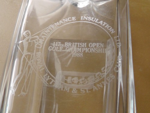 Golf memorabilia glass - golf,