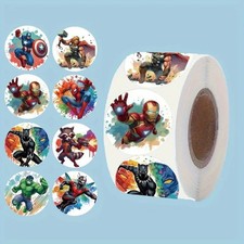 Marvel Superhero Stickers Roll Party Favors Kids Craft Reward Gift Iron Man More