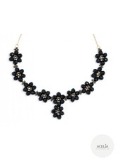 Dainty Black Crystal Choker
