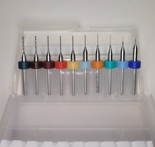 Micro Drill Bit Set 0.1mm To 1.0mm Carbide 10pcs For Scale Model Making Gundam 
