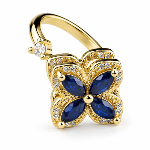 Rotatable spin ring blue - ring,