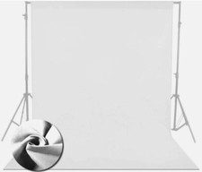 LENCARTA 2 x 3M White Photo Studio Polyester Collapsible Backdrop Background