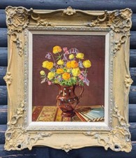 HILDA MARY HARVEY THE LUSTRE JUG  ORIGINAL OIL PAINTING STILL LIFE 