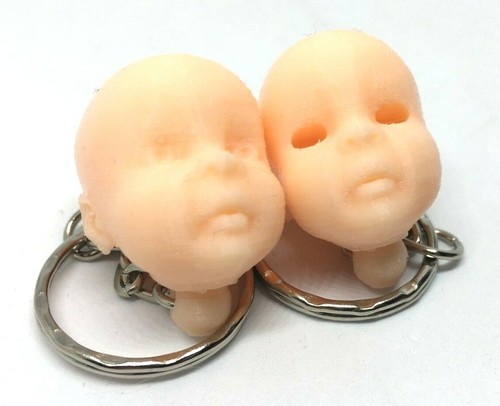 Creepy dolls head keyring - keyring, /