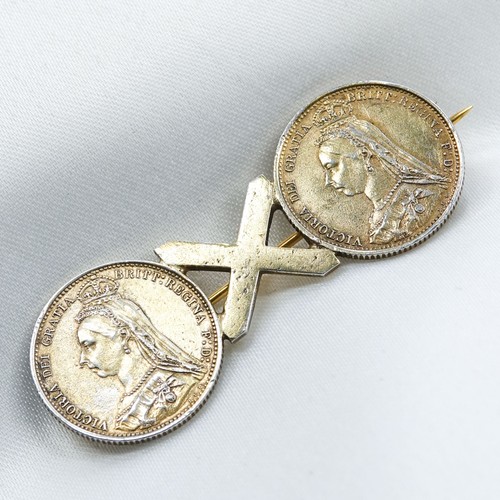 Antique victorian sixpence - antique,