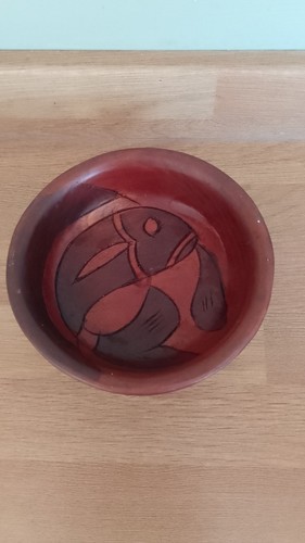 Vintage wooden bowl - wooden, hand