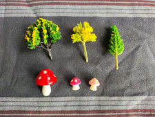 Terrarium/Fairy Garden Decorations 3 x Miniature Trees & 3 x Mushrooms