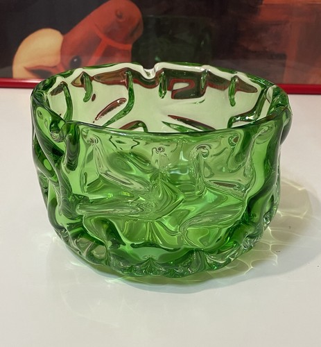 Green glass bowl pavel - bowl,