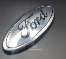 FORD 175mm X 70mm SILVER & BLACK BADGE HIGH QUALITY FIESTA FOCUS KA C-MAX