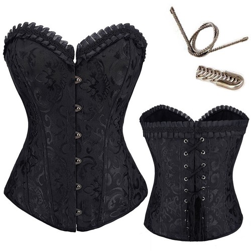 Women lace overbust steel - lace, up