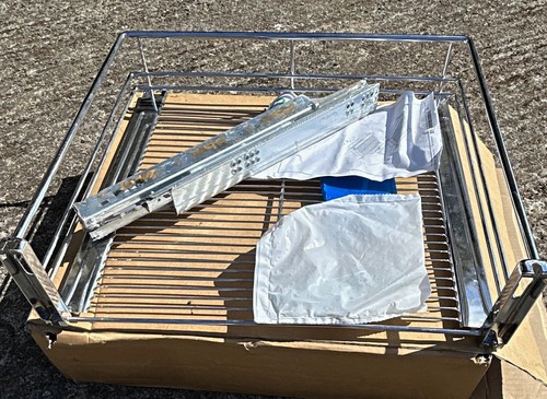 Silver metal pull out - pull-out, cabinet