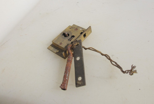 Vintage brass cabinet lever - cabinet,