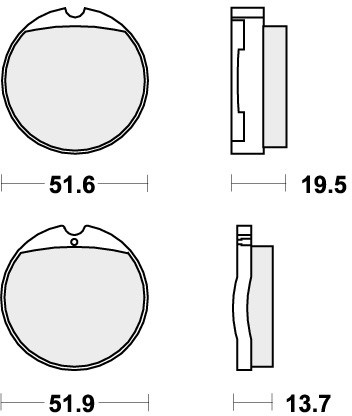 Sbs brake pads - pads, front