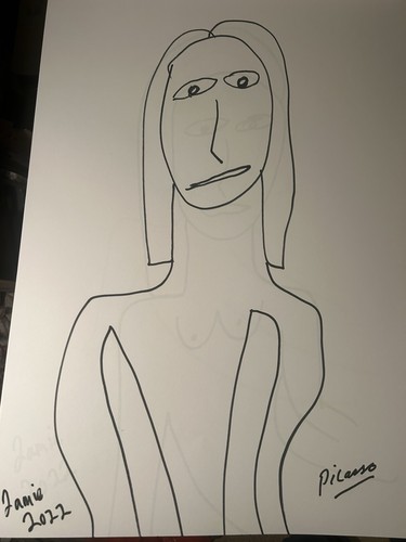 Picasso signed drawing - picasso,