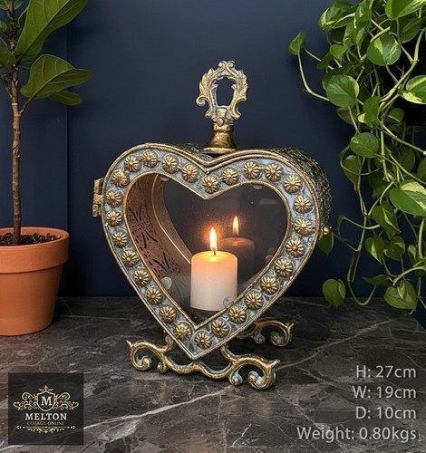 Vintage style glass heart - vintage,