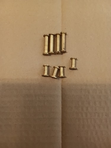Brass threaded vintage wooden - brass,