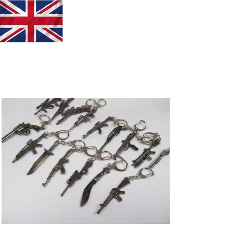 Metal mini gun keyring - gun,