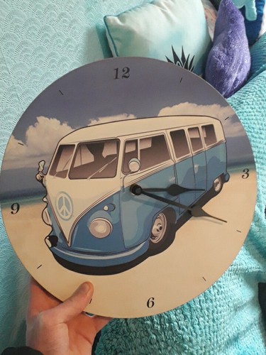 Vintage campervan clock - campervan,