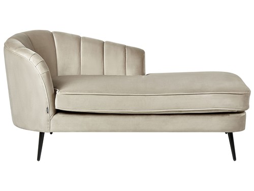 Left hand velvet chaise lounge - hand,