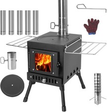 Wood burning stove with - stove,