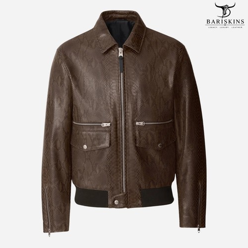 Men lambskin leather - lambskin, bomber