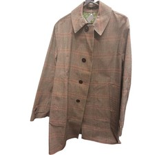 Mackintosh Coat Men's Size M Brown Check Wool Made in Scotland
