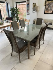 Lloyd Loom Dining Table and 6