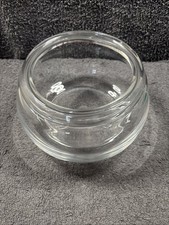 Lovely Large Clear Glass Fish / Plant Bowl Decorative 21 Dia x 13cm H Rolled top