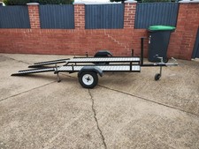 Trailer to suit Golf buggy or Quad bike made from mild steel sections painted  